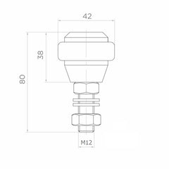 Rola ghidaj D=42 mm