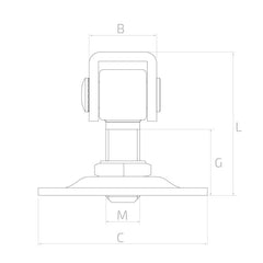 Balama reglabila M20 cu placa 160x85x4 mm