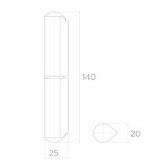 Balama sudabila D=20 mm , L=140 mm