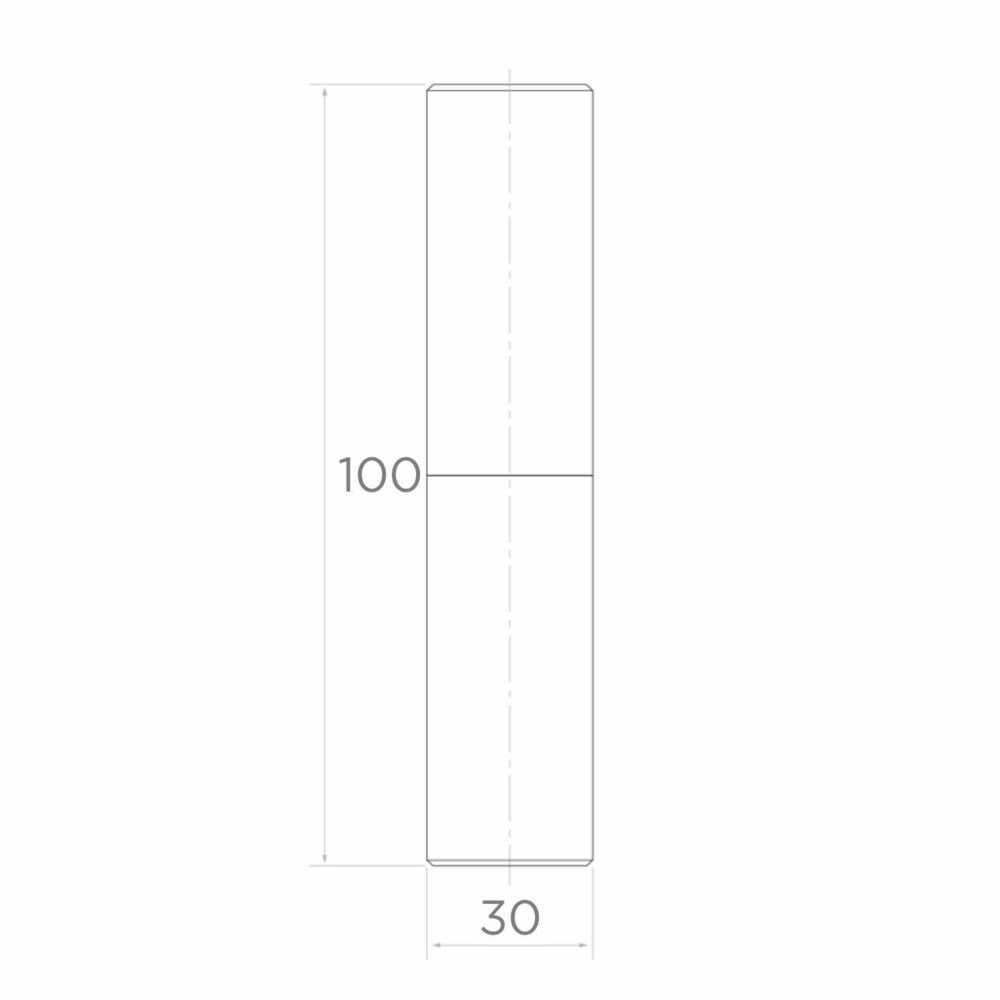 Balama sudabila cu bila , D=30 mm , L=100 mm