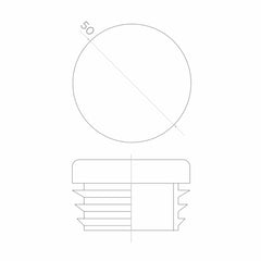 Capac plastic D=50 mm