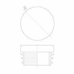Capac plastic D=76 mm