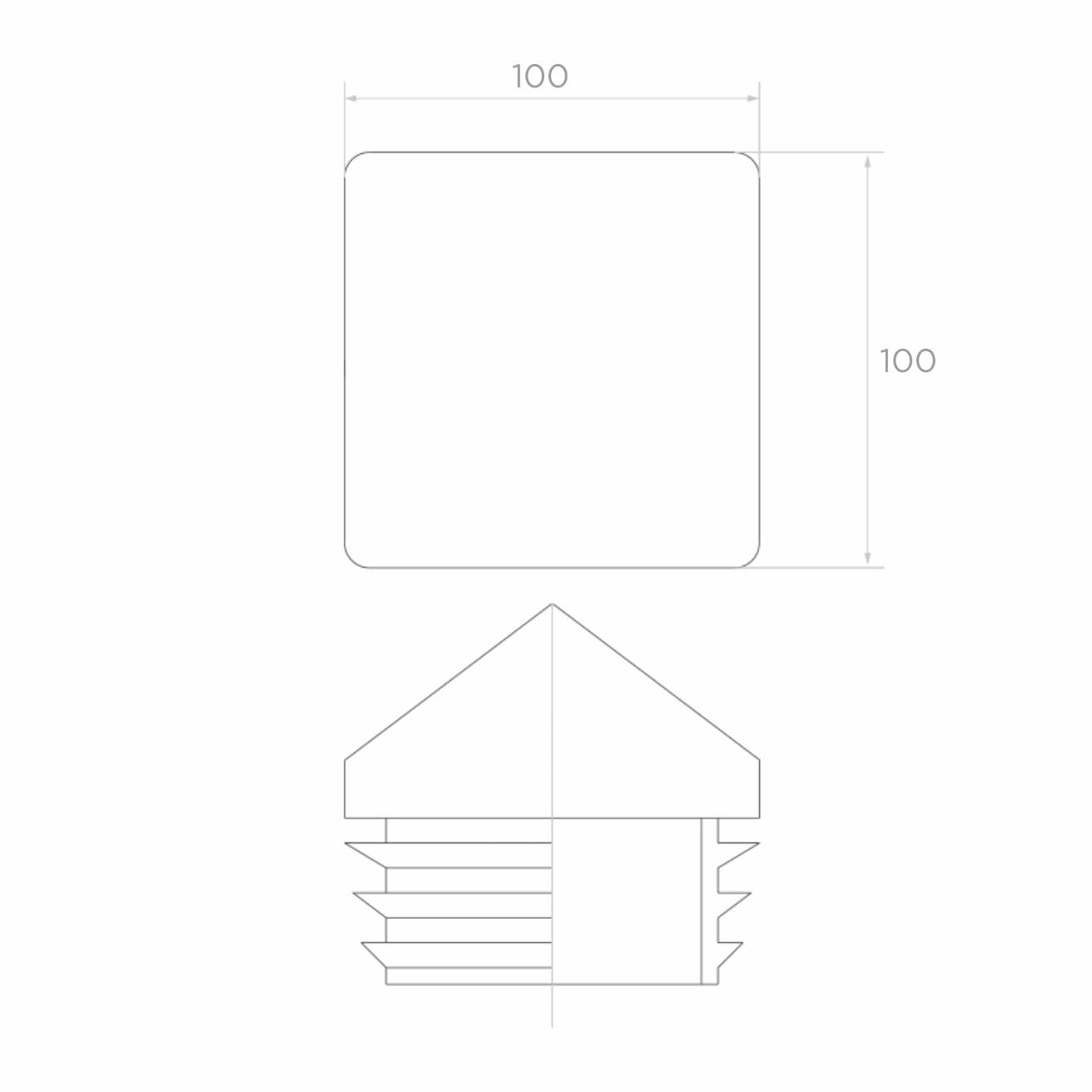 Capac 100x100mm