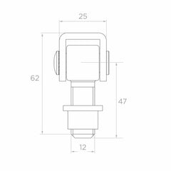 Balama reglabila INOX M12