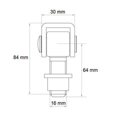 Balama reglabila INOX M16