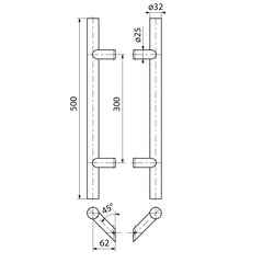 Maner spatial inox,negru