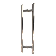 Set maner inox, 45 grade, dreptunghiular 20x40 mm , L=800 mm , satinat